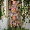 Indyancart IE Women Printed Regular Thread Work Pure Cotton Kurta with Trousers & With Dupatta
