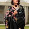 Indyancart IE Women Floral Embroidered Regular Thread Work Pure Cotton Kurta with Trousers & With Dupatta