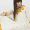 Dhiyona IE Women Floral Embroidered Cotton Kurta with Trousers