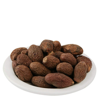 Yuvika Ayurvedic Malva Nuts (Sterculia Lychnophora) from Yuvika Niranjan Phal product, showing dried, natural Malva nuts.