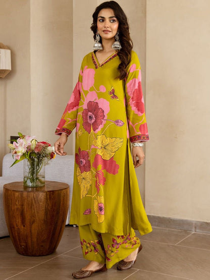 Women Floral Printed Kurta with Palazzos