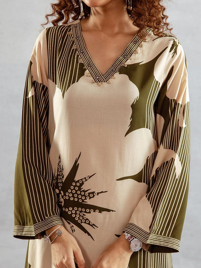 Indyancart SN Women's Printed Straight Kurta & Palazzo