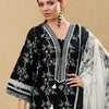 Indyancart IE Women Floral Printed Regular Thread Work Pure Cotton Kurta with Trousers & With Dupatta