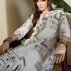 Dhiyona IE Women White Printed Regular V-Neck A-Line Pure Cotton Kurta Sets