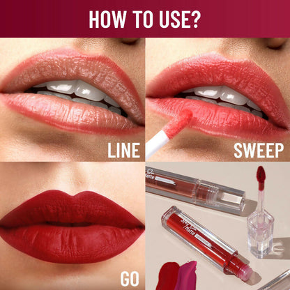 Swiss Beauty Stay On Matte Liquid Lipstick - 2 Supple Pink