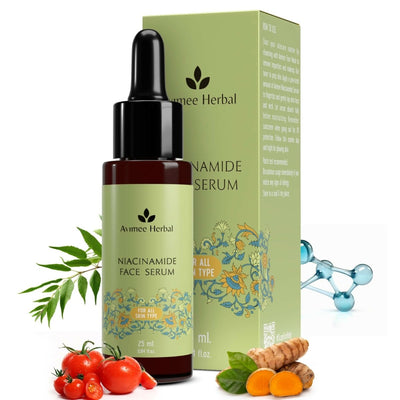 Avimee Herbal Niacinamide Face Serum For Acne Marks, Blemishes & Oil Balancing with Zinc