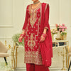 Indyancart IE Women Ethnic Motifs Embroidered Regular Kurta with Palazzos & With Dupatta