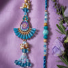 Dhiyona Set Of 2 Transparent Beads Pear Shape Bhaiya Bhabhi Rakhi With Roli Chawal Chandan