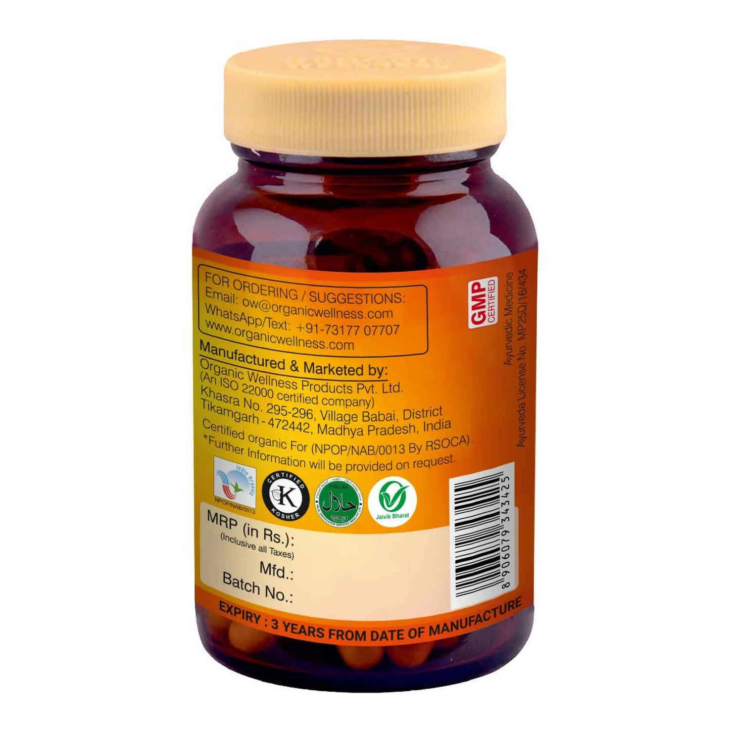 Organic Wellness Daru Haldi Vegetarian Capsules - Indyancart