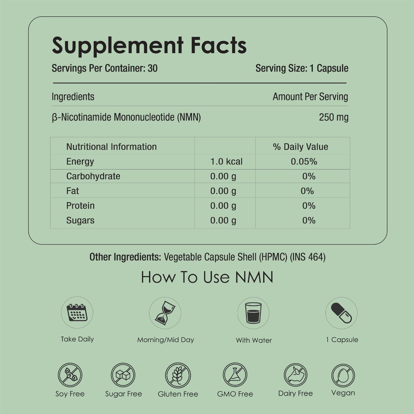 GATACA Pure ?-NMN -  250 mg Capsules, Backed by 21 Patents