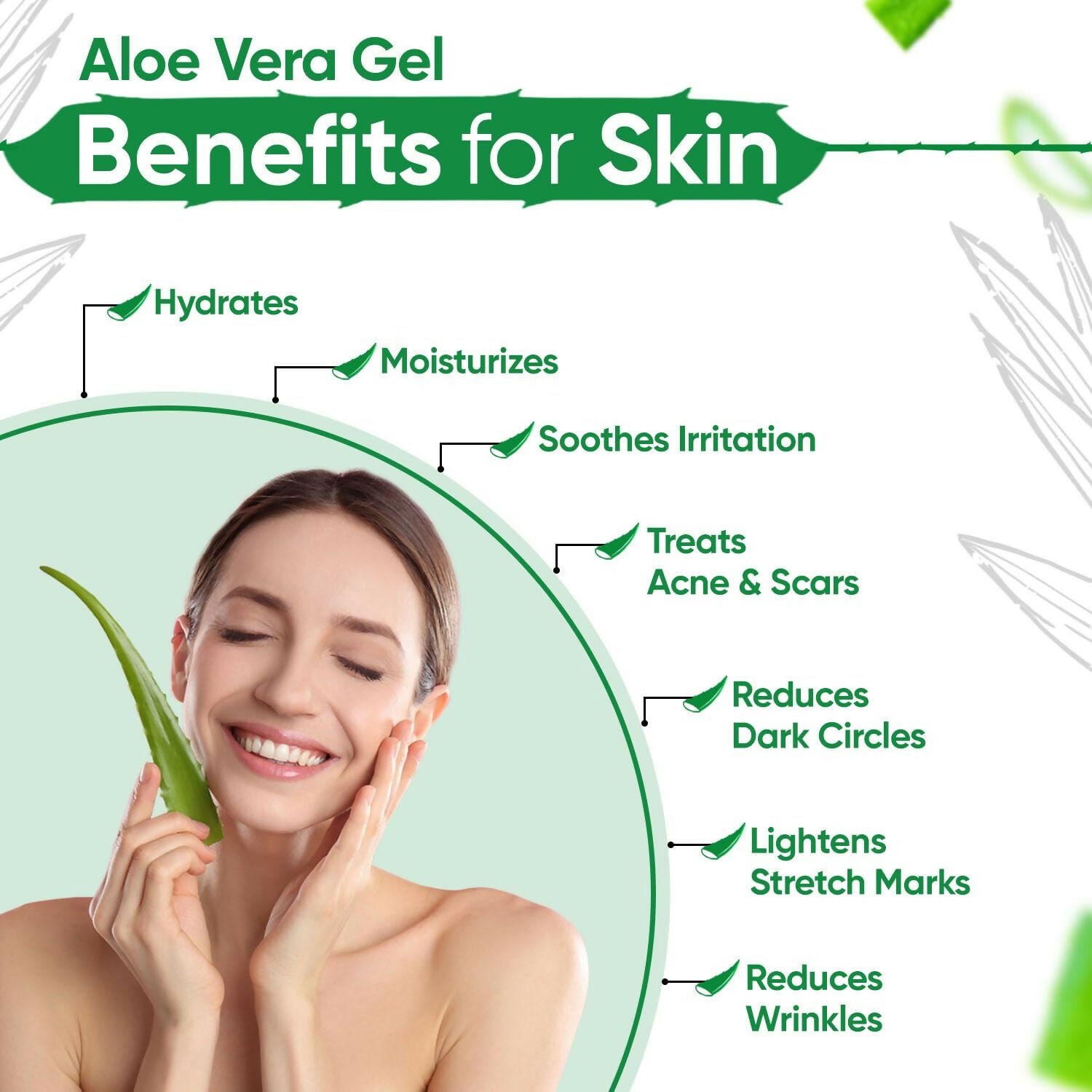 Kazima Pure Aloe Vera Gel in a clear tube, suitable for face, hair, scars, acne, dark circles, and sunburn relief.