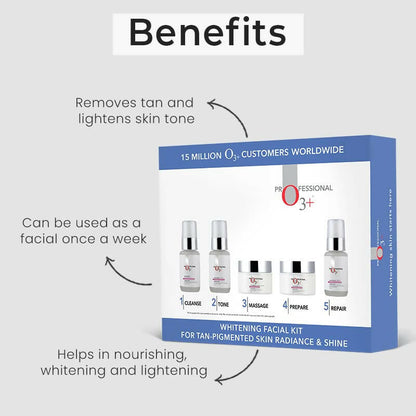 Professional O3+ Whitening Facial Kit for Tan-Pigmented Skin - Indyancart