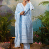 Dhiyona IE Ethnic Motifs Embroidered Pure Cotton V Neck Kurta With Trousers & Dupatta