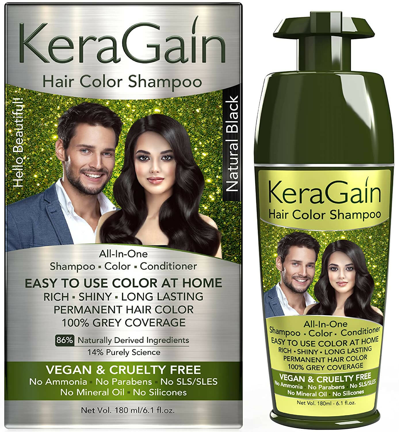 KeraGain Hair Color Shampoo - Indyancart