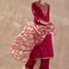 Dhiyona IE Ethnic Motifs Embroidered Thread Work Straight Kurta With Trousers & Dupatta