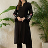 Dhiyona IE Women Floral Embroidered Regular Thread Work Kurta with Trousers
