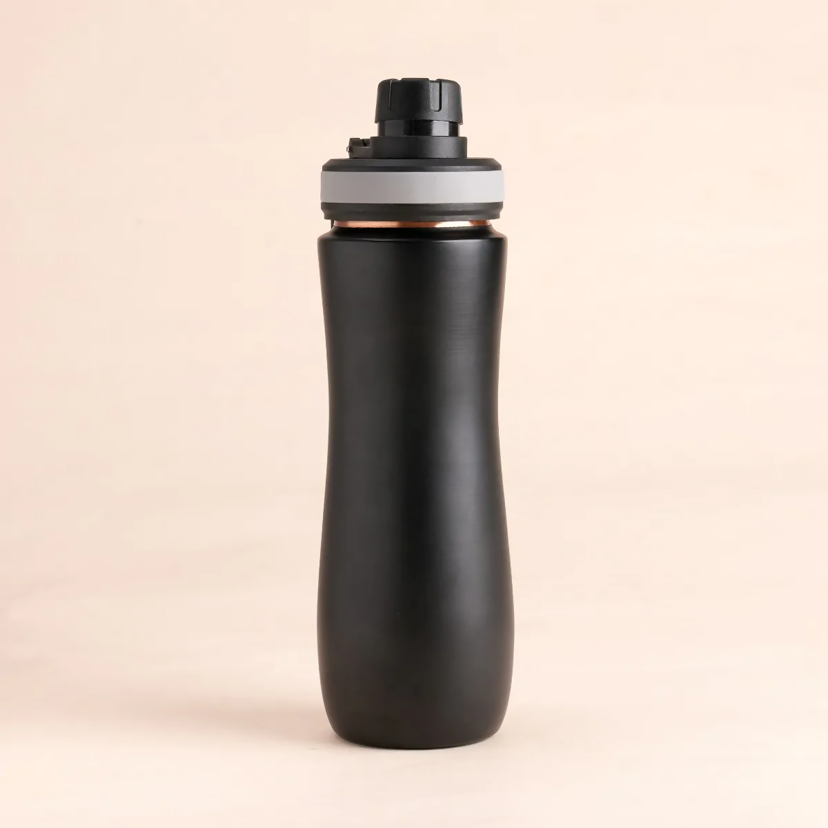 Isha Life 700ml copper water bottle with a sleek design, featuring a copper sipper bottle for hydration and traditional style.