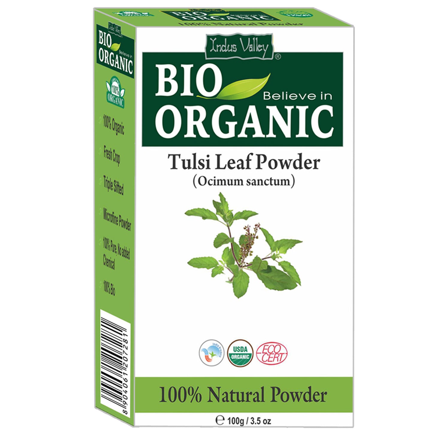 Indus Valley Tulsi Powder Anti Acne, Skin Purifying & Hair Care Powder