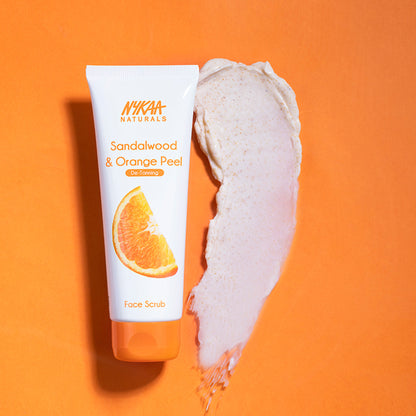 Nykaa Naturals Tea Tree & Neem Detox Face Scrub For Purifying, Acne Control & Clear Skin Glow - Sandalwood & Orange Peel