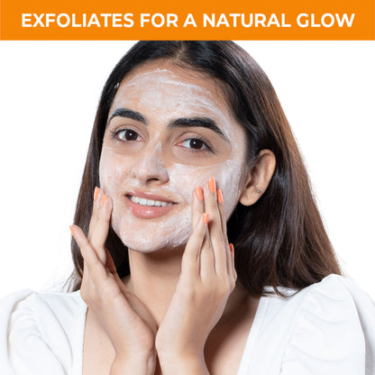 Nykaa Naturals Tea Tree & Neem Detox Face Scrub For Purifying, Acne Control & Clear Skin Glow - Sandalwood & Orange Peel