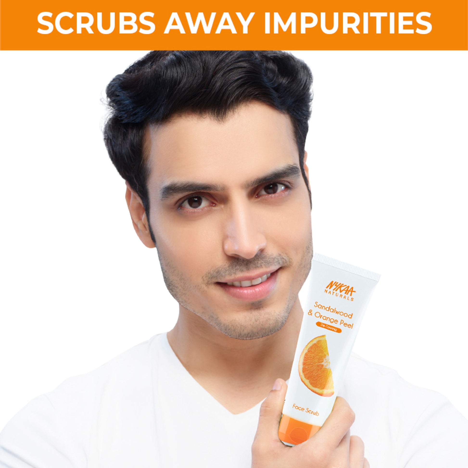 Nykaa Naturals Tea Tree & Neem Detox Face Scrub For Purifying, Acne Control & Clear Skin Glow - Sandalwood & Orange Peel