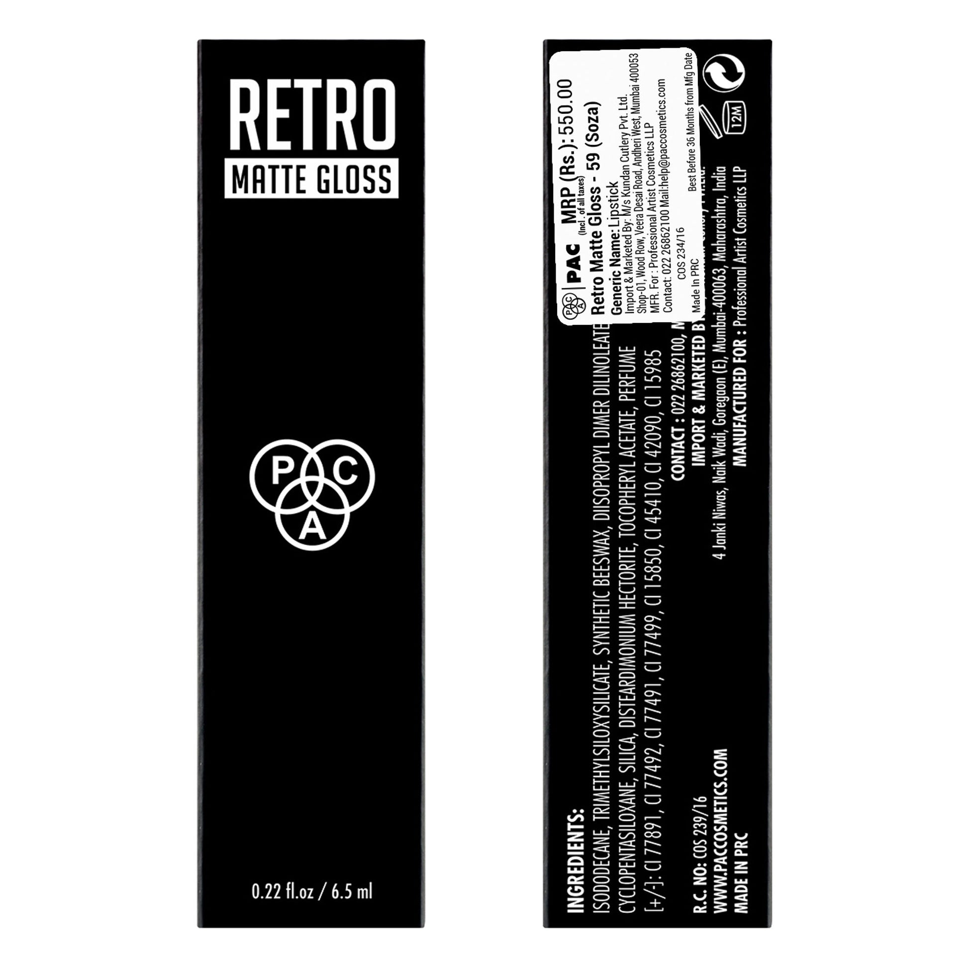 PAC Retro Matte Gloss - 59 Soza