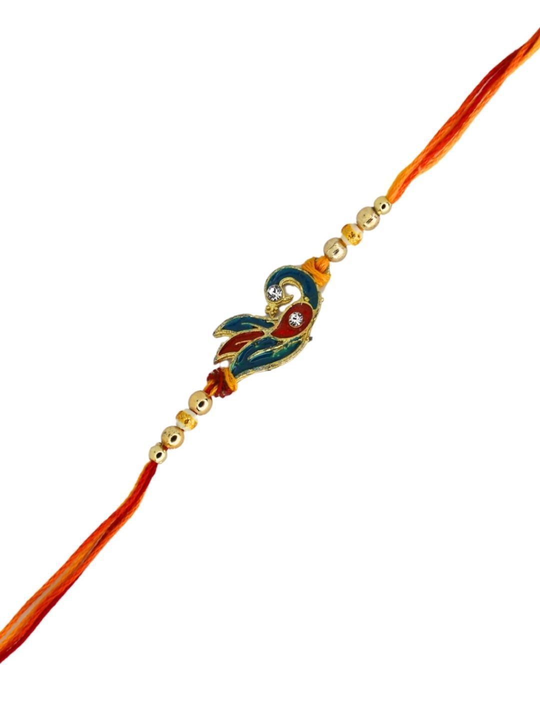 Anouk Thread Rakhi Greeting Card & Roli Chawal