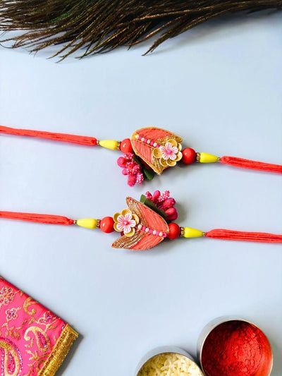 Indyancart Pack of 2 Traditional Handmade Rakhi