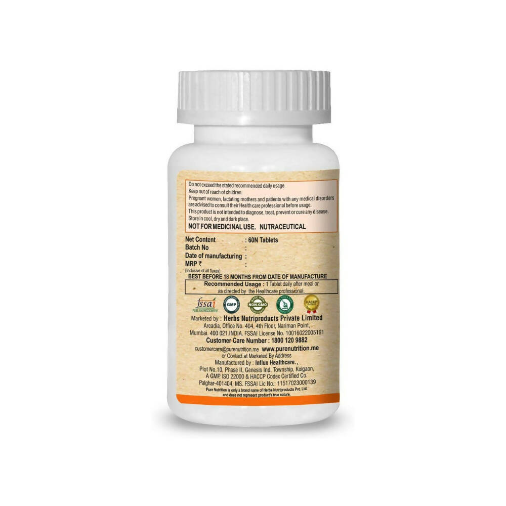 Pure Nutrition Vitamin C with Orange Peel & Amla Extract Veg Tablets