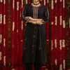 Indyancart IE Women Ethnic Motifs Embroidered Regular Thread Work Kurta with Trousers