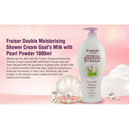 Fruiser Double Moisturizing Shower Cream Goat's Milk With Pearl Powder - Indyancart