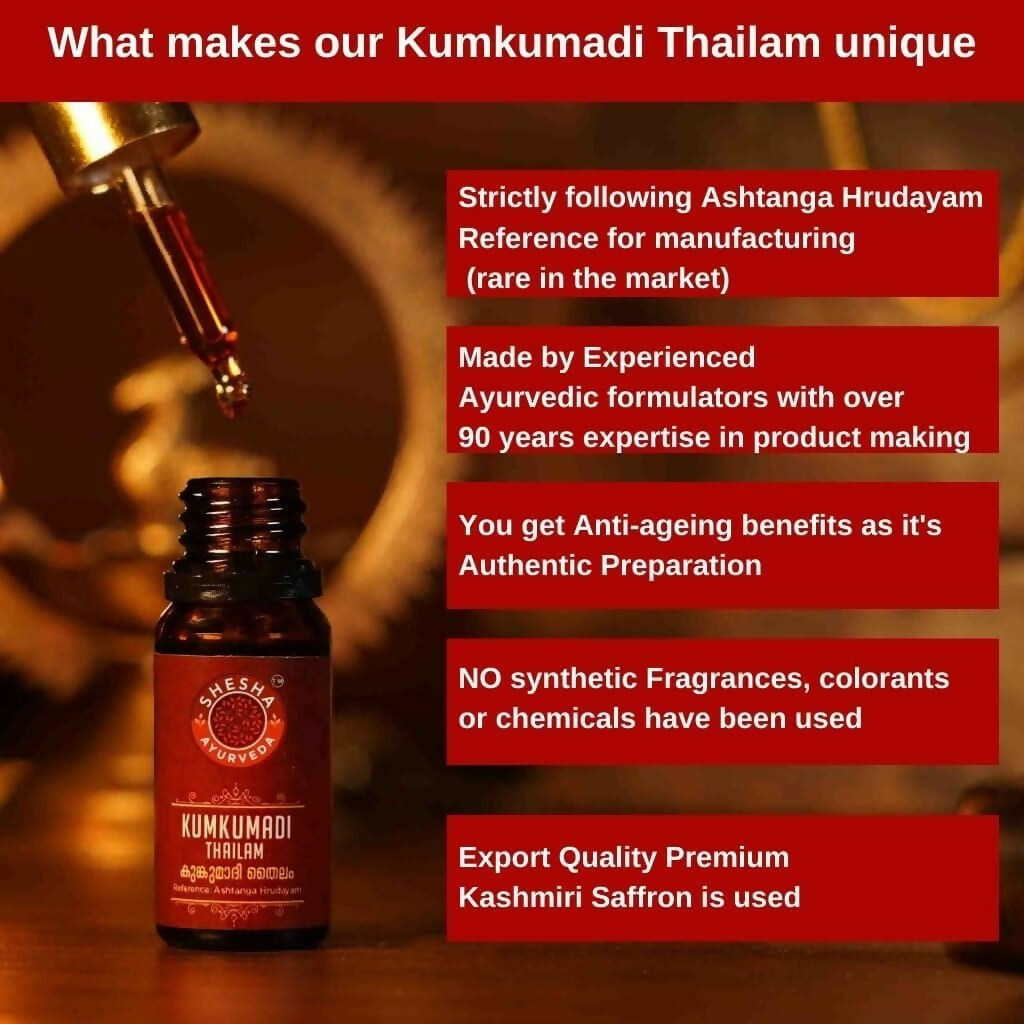 Shesha Ayurveda Kumkumadi Brightening Lip Balm in a small jar, showcasing the natural herbal formula for glowing lips.