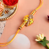 Dhiyona Sequinned & Zardosi Rakhi With Roli Chawal & Card