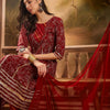 Dhiyona SN Women's Printed With Gota Patti Pure Cotton Anarkali Kurta with Trousers & Dupatta
