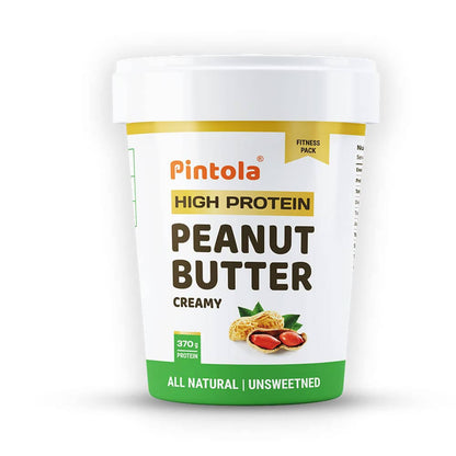 Pintola High Protein Natural Creamy Peanut Butter - Indyancart