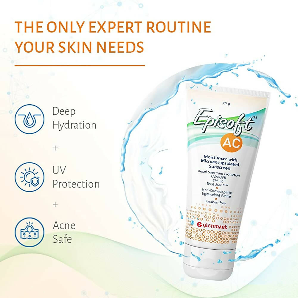 Episoft AC Moisturizer with Sunscreen, SPF 30 - Indyancart