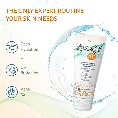 Episoft AC Moisturizer with Sunscreen, SPF 30 - Indyancart