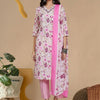 Dhiyona IE Women Floral Printed Regular Thread Work Pure Cotton Kurta with Trousers & With Dupatta