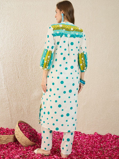 Women Floral Printed Regular Pure Cotton Kurta with Trousers