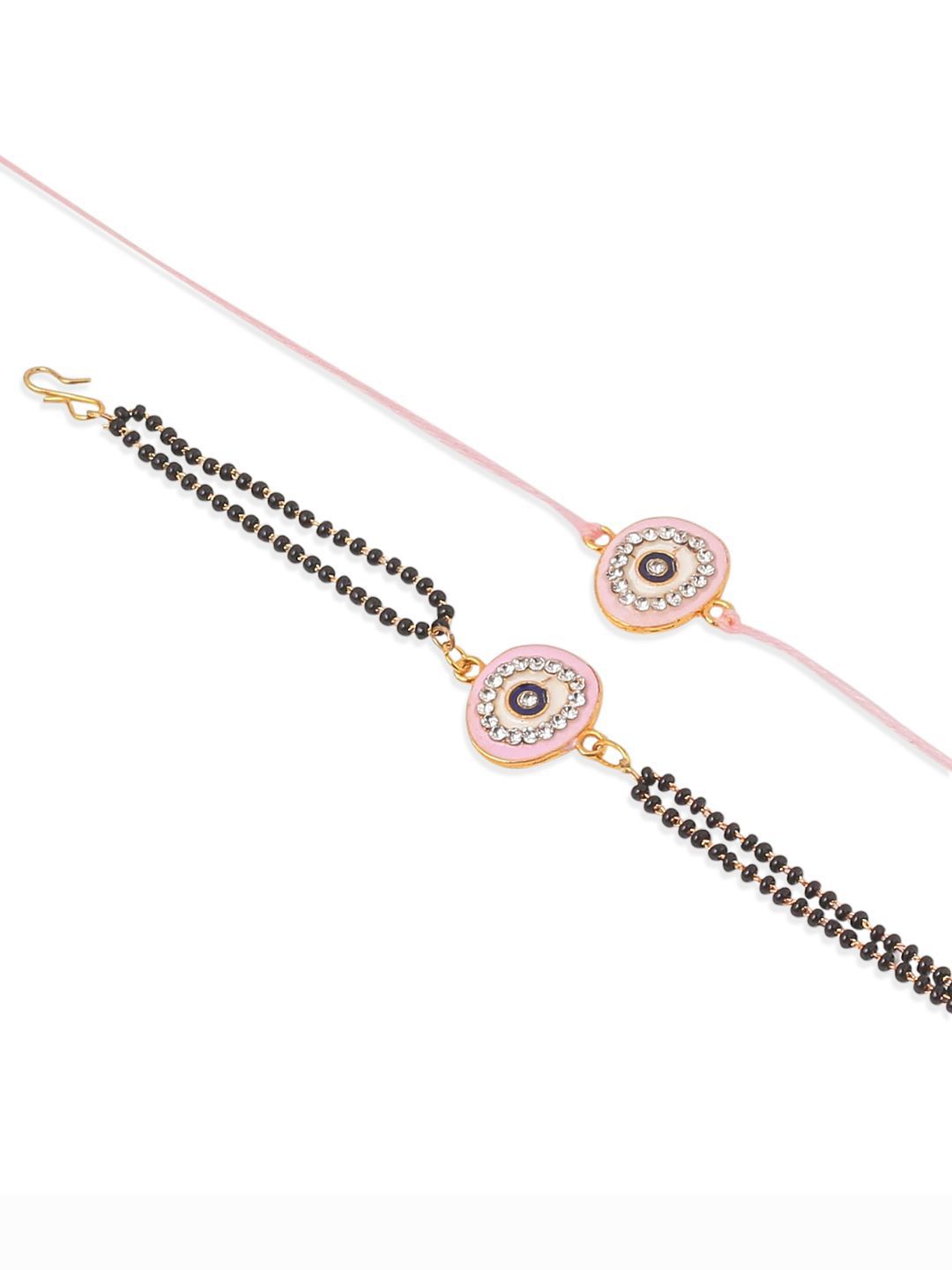 Anouk Stones Studded And Beaded Bhaiya Bhabhi Rakhis With Roli Chawal