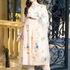 Indyancart IE Women Floral Printed Empire Thread Work Pure Cotton Kurta with Trousers & With Dupatta