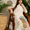 Dhiyona IE Women's Women Animal Embroidered Thread Work Pure Cotton Kurta with Trousers