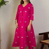 Dhiyona IE Embroidered V-Neck Top With Trousers Co-Ords