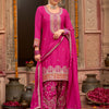 Dhiyona IE Sequinned Embroidered Round Neck Kurta With Palazzos & Dupatta