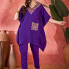 Dhiyona SN Women's Ethnic Motifs Embroidered Zari Sequence Kaftan Kurta & Trousers Set