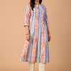 Dhiyona IE Striped Pure Cotton A Line Kurta With Trousers