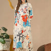 Indyancart IE Women Floral Printed Empire Kurta with Trousers