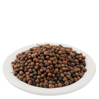 Yuvika Ayurvedic product Yuvika Baibadang Vaivadang Black Embelia Ribes False Black Pepper, dried black berries in a jar