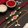 Dhiyona Set Of 2 Artificial Beaded Thread Rakhis