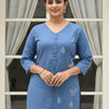 Dhiyona IE Women Ethnic Motifs Printed Cotton Kurta with Trousers